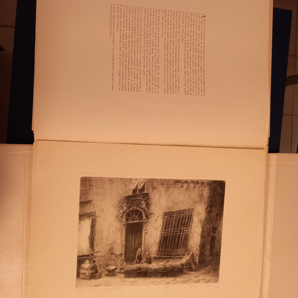 Genova di ieri. Otto acqueforti originali di Federico Ferrari.