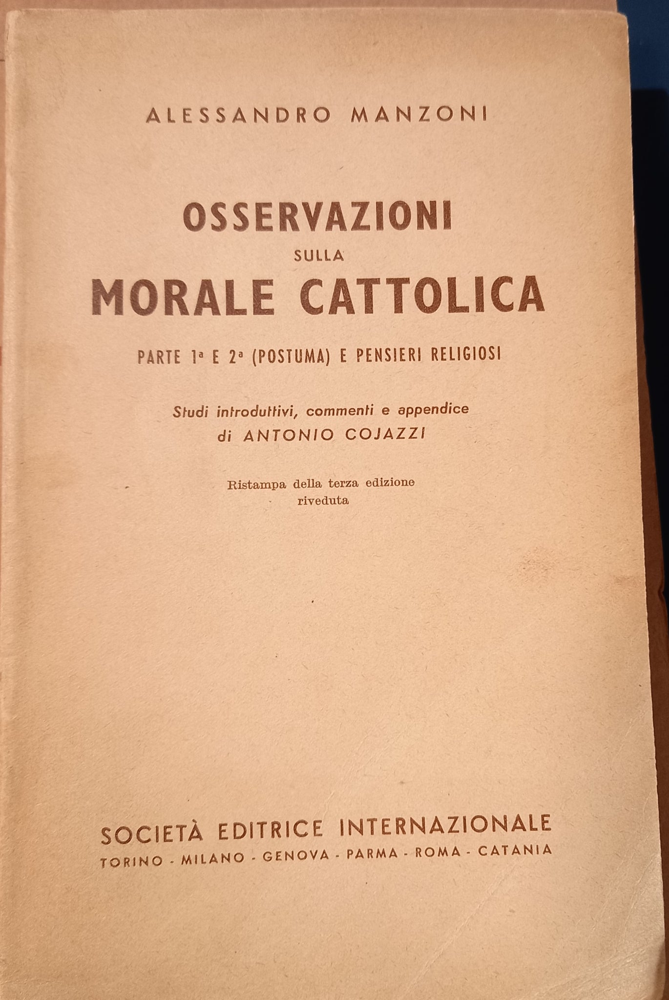 Osservazioni sulla morale cattolica