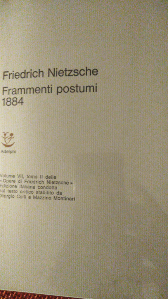 Frammenti postumi (1884)