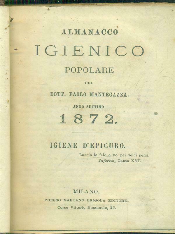 Almanacco igienico popolare. Igiene d'Epicuro.