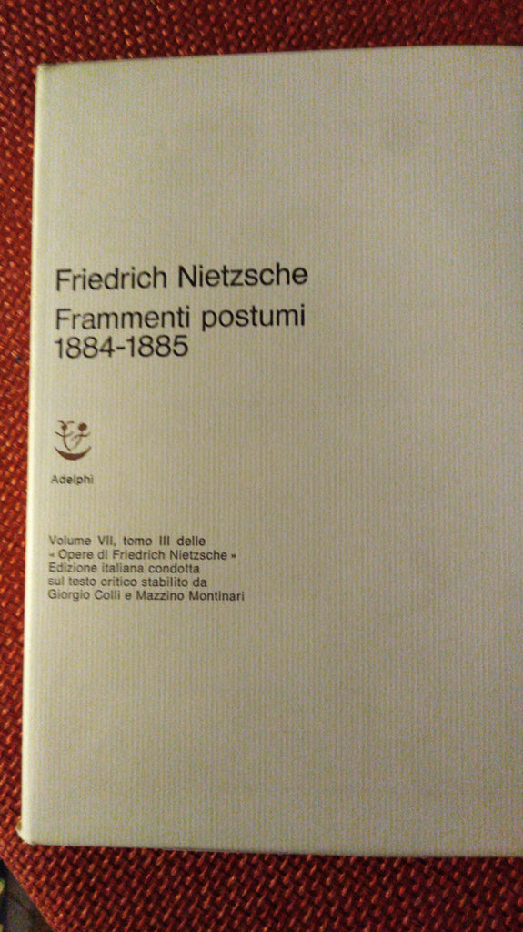 Frammenti postumi (1884-1885)